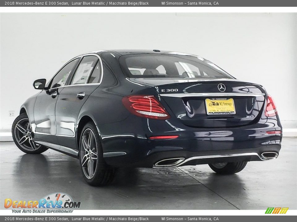 2018 Mercedes-Benz E 300 Sedan Lunar Blue Metallic / Macchiato Beige/Black Photo #3