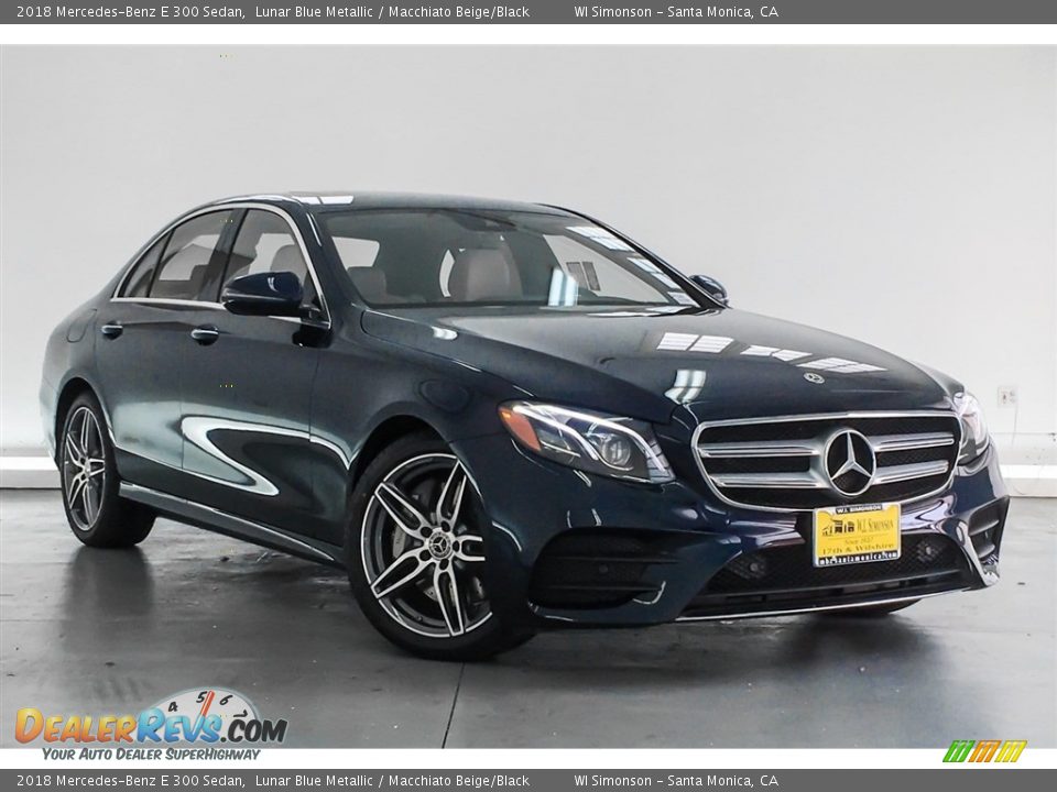 2018 Mercedes-Benz E 300 Sedan Lunar Blue Metallic / Macchiato Beige/Black Photo #12