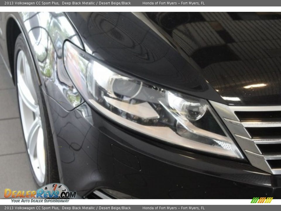 2013 Volkswagen CC Sport Plus Deep Black Metallic / Desert Beige/Black Photo #6