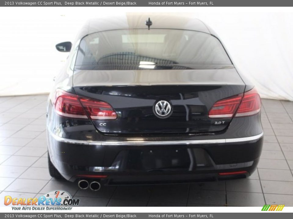 2013 Volkswagen CC Sport Plus Deep Black Metallic / Desert Beige/Black Photo #8