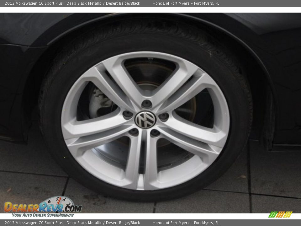 2013 Volkswagen CC Sport Plus Deep Black Metallic / Desert Beige/Black Photo #12
