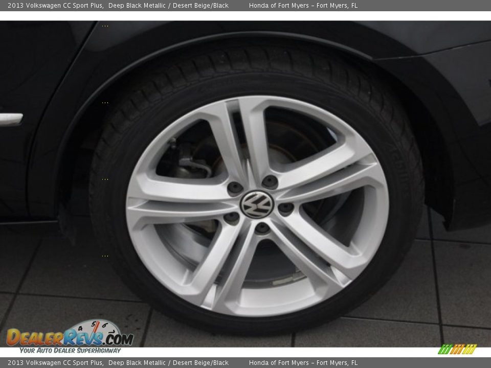 2013 Volkswagen CC Sport Plus Deep Black Metallic / Desert Beige/Black Photo #13