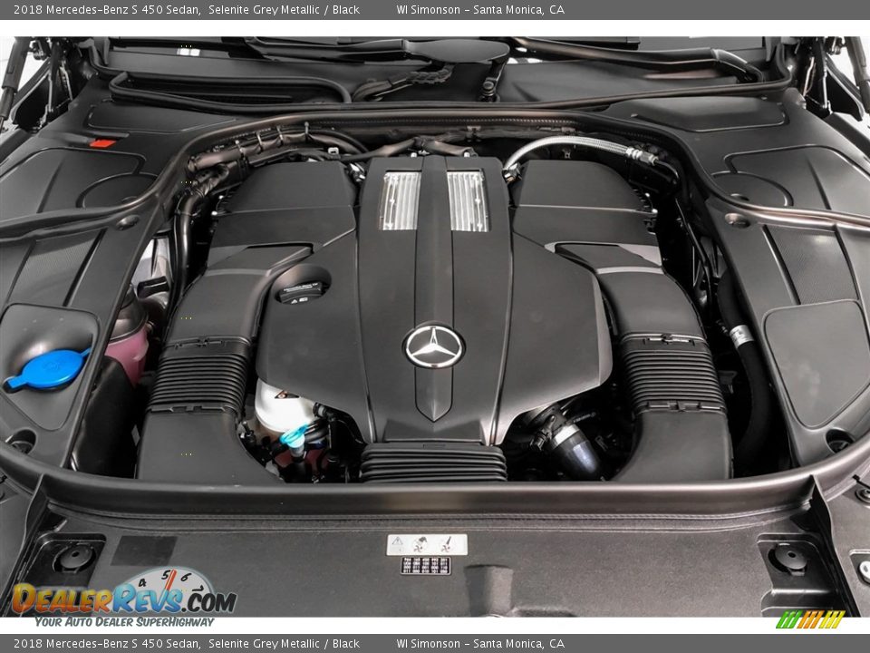2018 Mercedes-Benz S 450 Sedan Selenite Grey Metallic / Black Photo #8