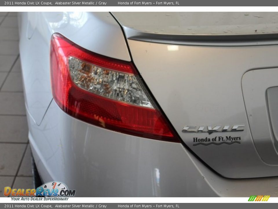 2011 Honda Civic LX Coupe Alabaster Silver Metallic / Gray Photo #9