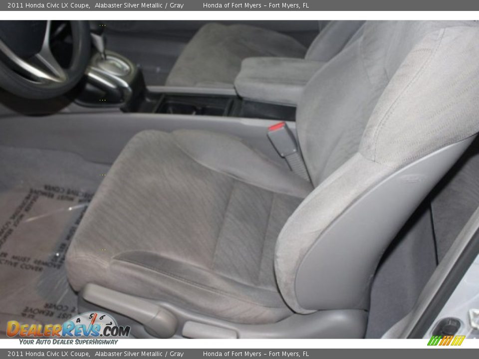 2011 Honda Civic LX Coupe Alabaster Silver Metallic / Gray Photo #16