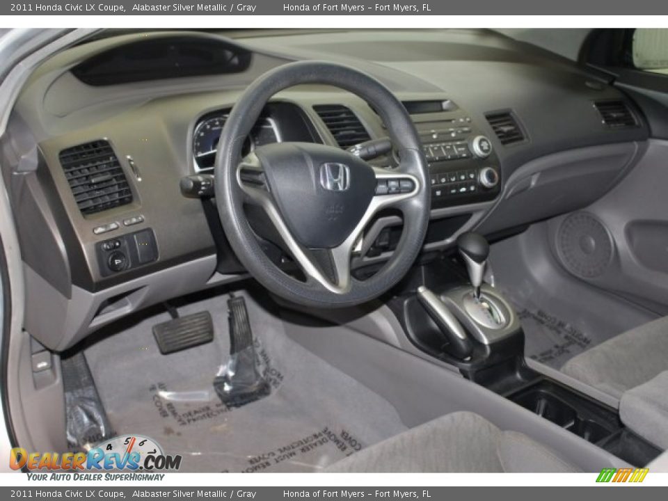 2011 Honda Civic LX Coupe Alabaster Silver Metallic / Gray Photo #19