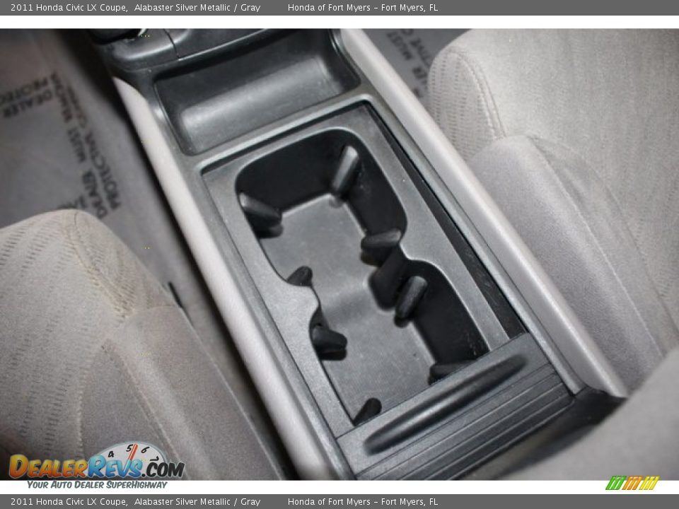 2011 Honda Civic LX Coupe Alabaster Silver Metallic / Gray Photo #29