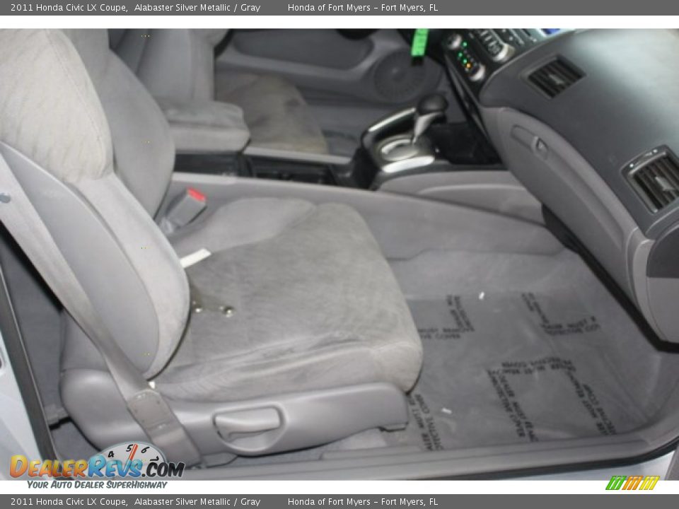 2011 Honda Civic LX Coupe Alabaster Silver Metallic / Gray Photo #34