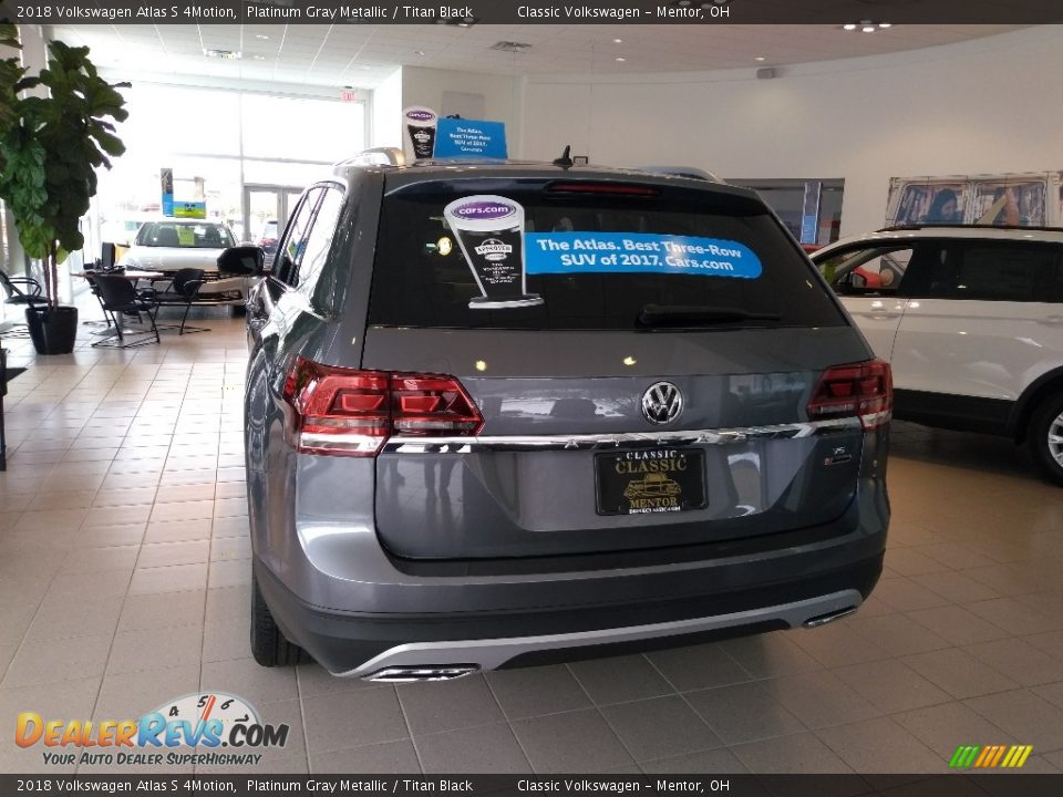 2018 Volkswagen Atlas S 4Motion Platinum Gray Metallic / Titan Black Photo #5