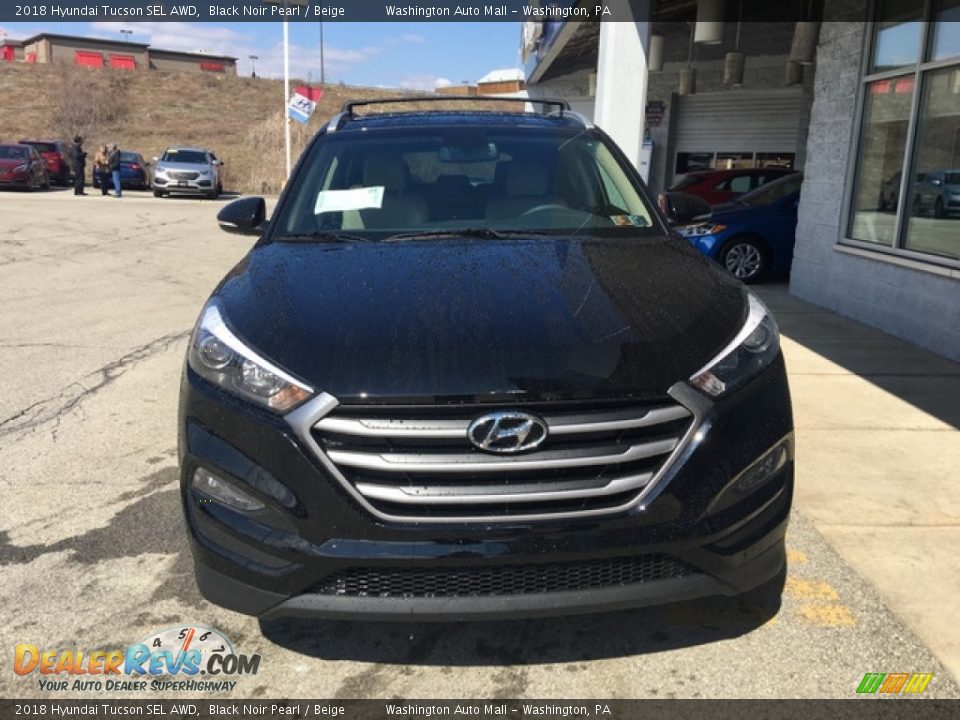2018 Hyundai Tucson SEL AWD Black Noir Pearl / Beige Photo #2