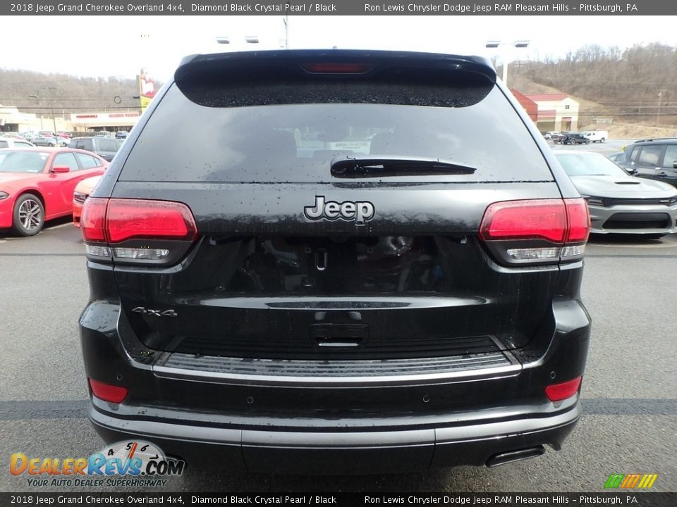 2018 Jeep Grand Cherokee Overland 4x4 Diamond Black Crystal Pearl / Black Photo #4