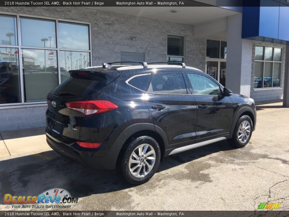 2018 Hyundai Tucson SEL AWD Black Noir Pearl / Beige Photo #4