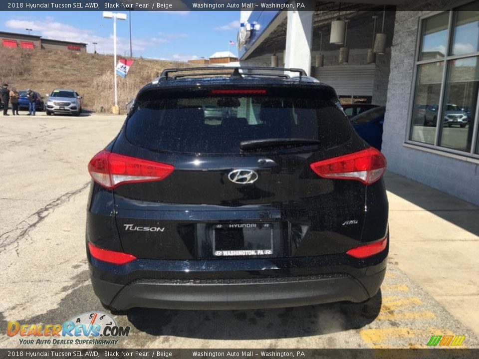 2018 Hyundai Tucson SEL AWD Black Noir Pearl / Beige Photo #5
