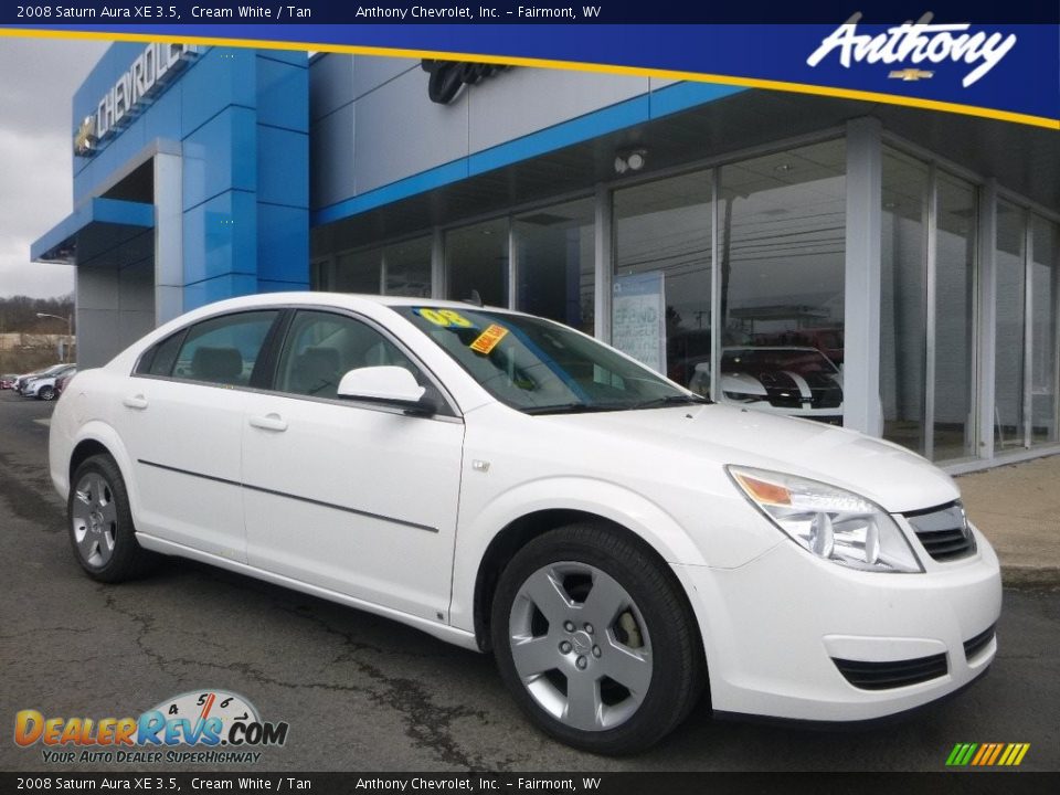2008 Saturn Aura XE 3.5 Cream White / Tan Photo #1