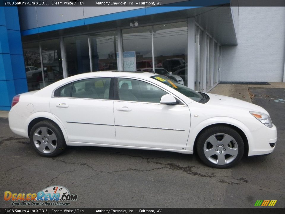 2008 Saturn Aura XE 3.5 Cream White / Tan Photo #3