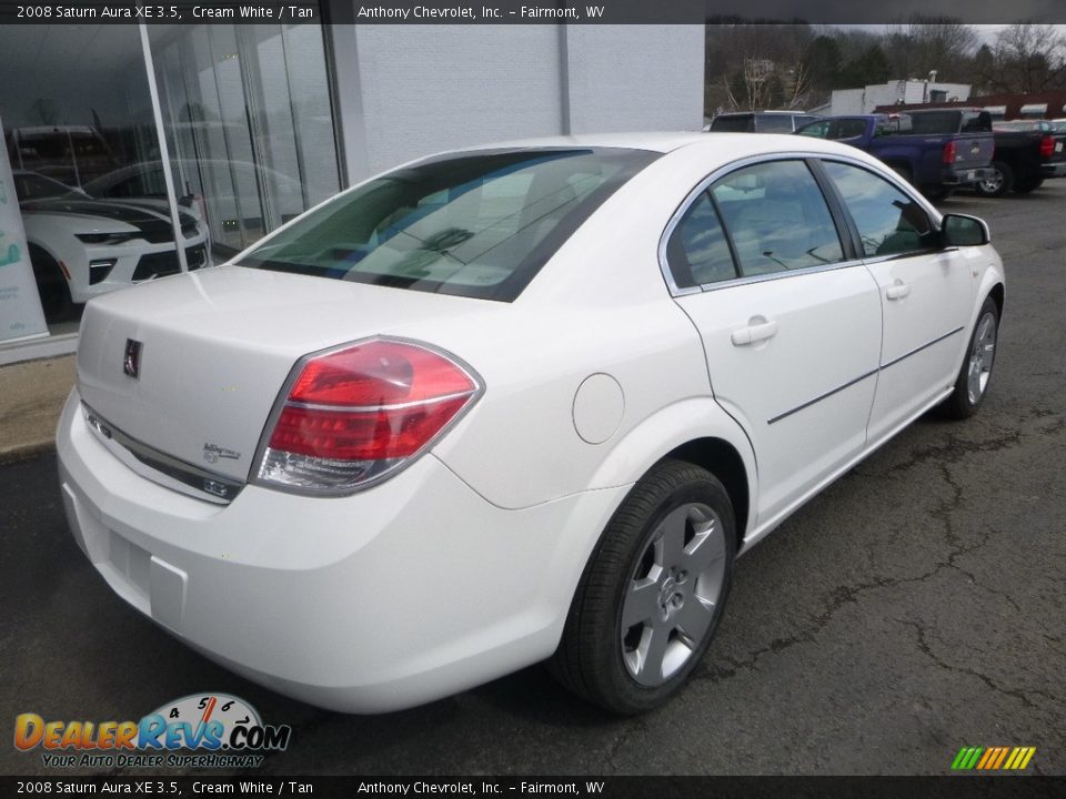 2008 Saturn Aura XE 3.5 Cream White / Tan Photo #4