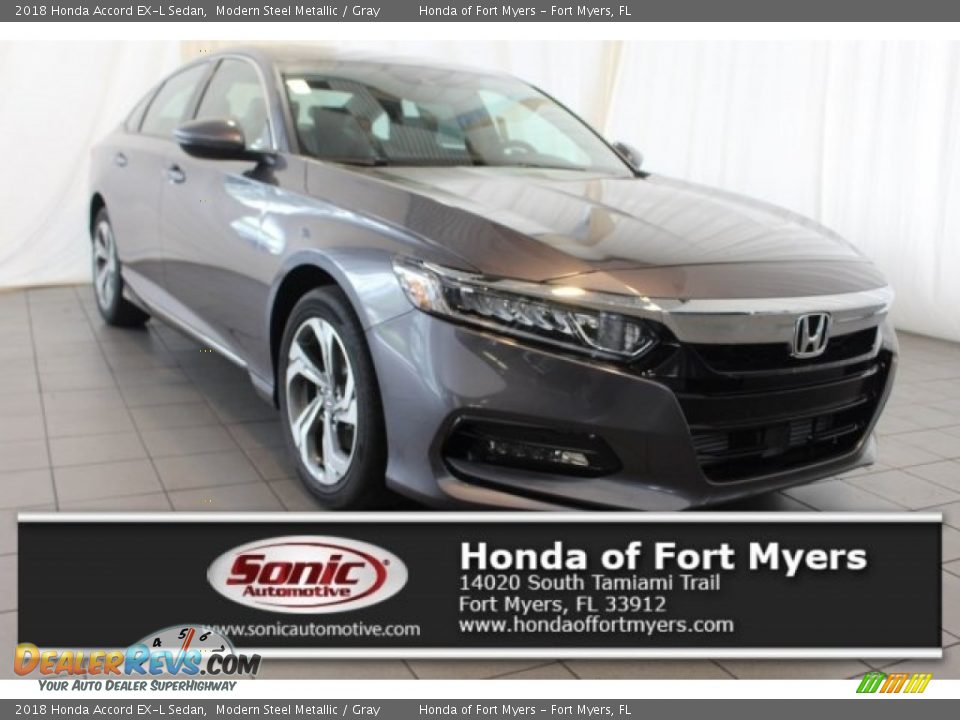 2018 Honda Accord EX-L Sedan Modern Steel Metallic / Gray Photo #1