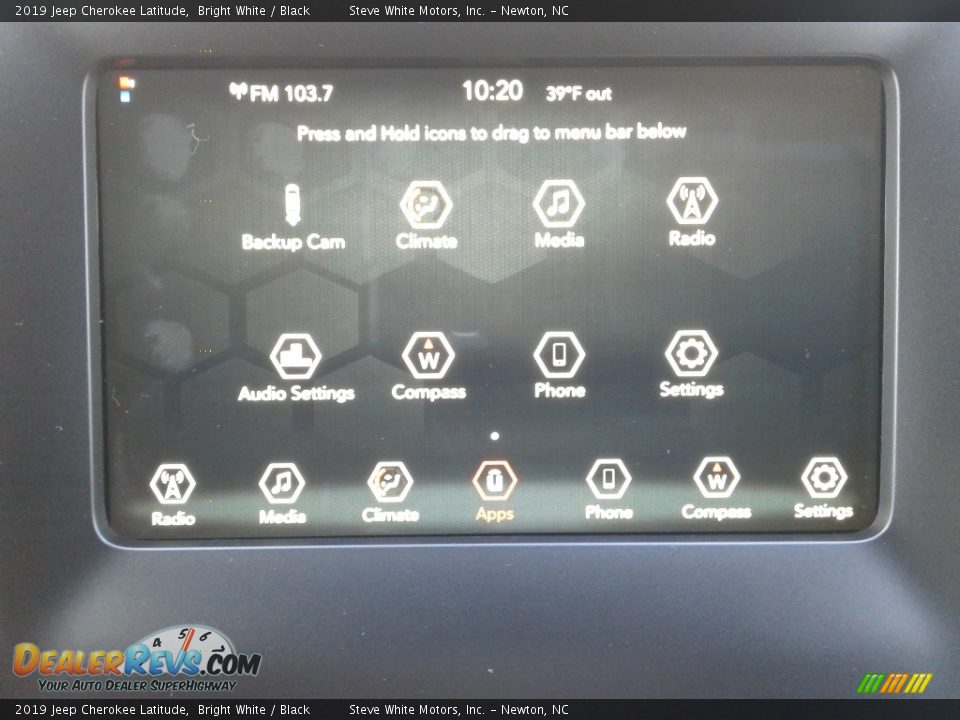 2019 Jeep Cherokee Latitude Bright White / Black Photo #20