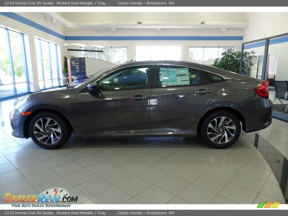 2018 Honda Civic EX Sedan Modern Steel Metallic / Gray Photo #3