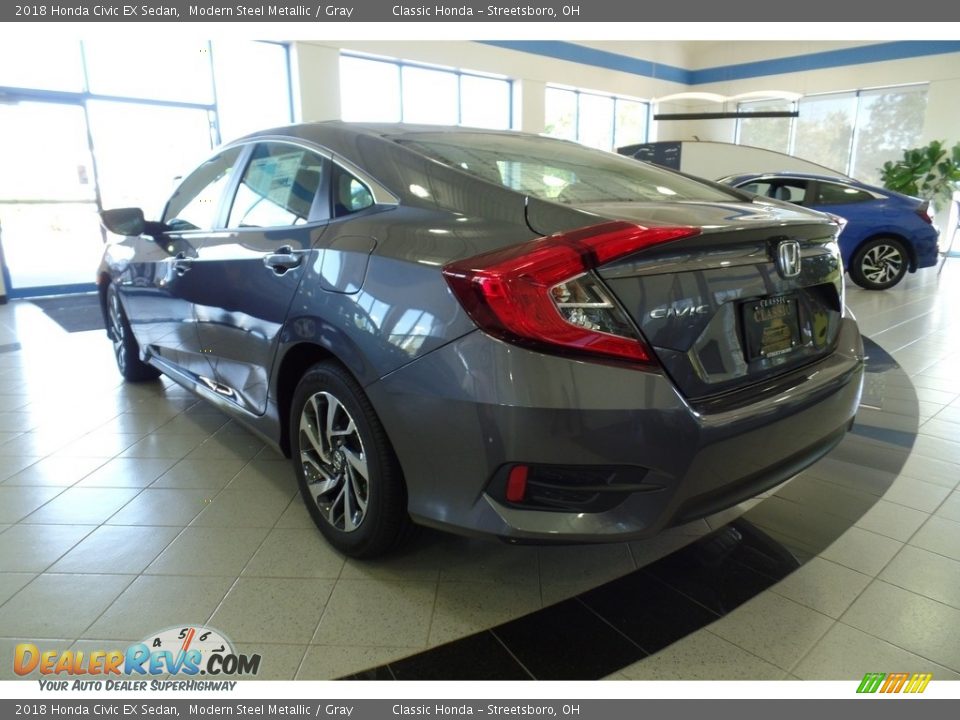 2018 Honda Civic EX Sedan Modern Steel Metallic / Gray Photo #4