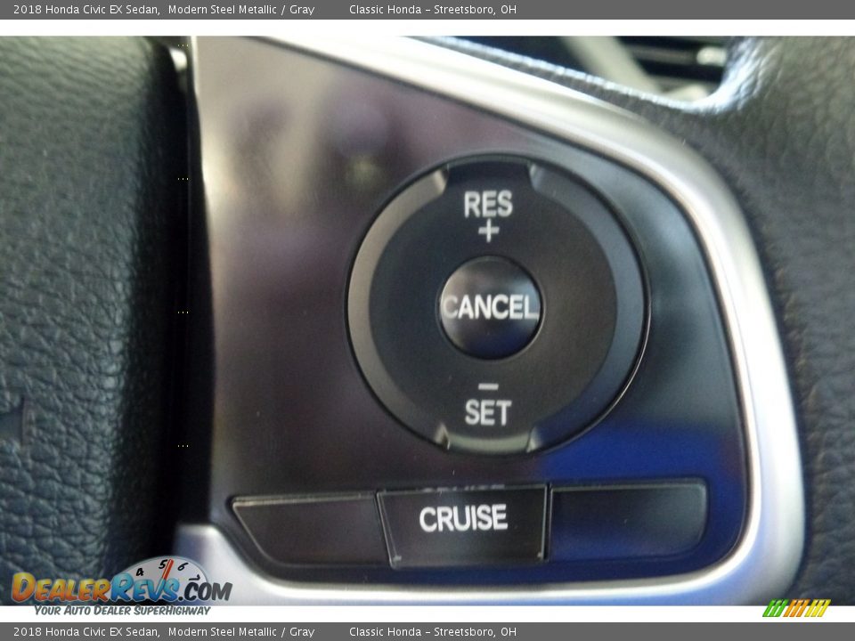 2018 Honda Civic EX Sedan Modern Steel Metallic / Gray Photo #16