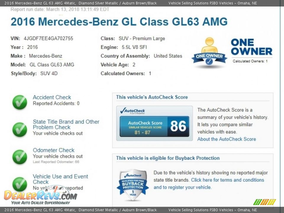 Dealer Info of 2016 Mercedes-Benz GL 63 AMG 4Matic Photo #2