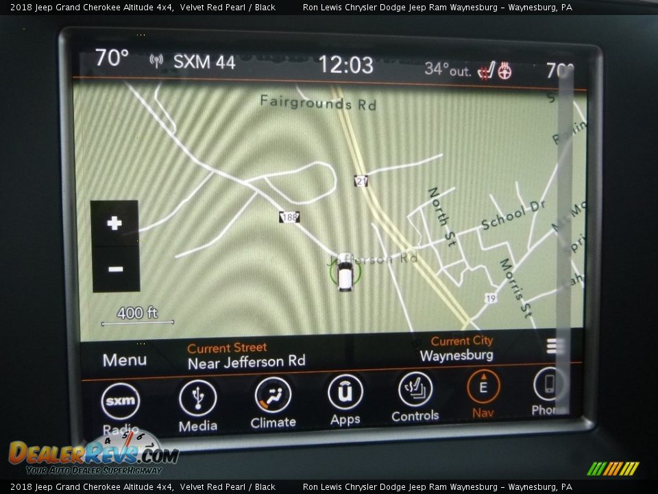 2018 Jeep Grand Cherokee Altitude 4x4 Velvet Red Pearl / Black Photo #19