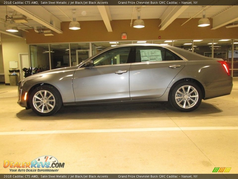 2018 Cadillac CTS AWD Satin Steel Metallic / Jet Black/Jet Black Accents Photo #3