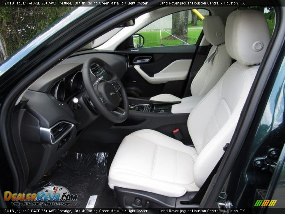 2018 Jaguar F-PACE 35t AWD Prestige British Racing Green Metallic / Light Oyster Photo #3