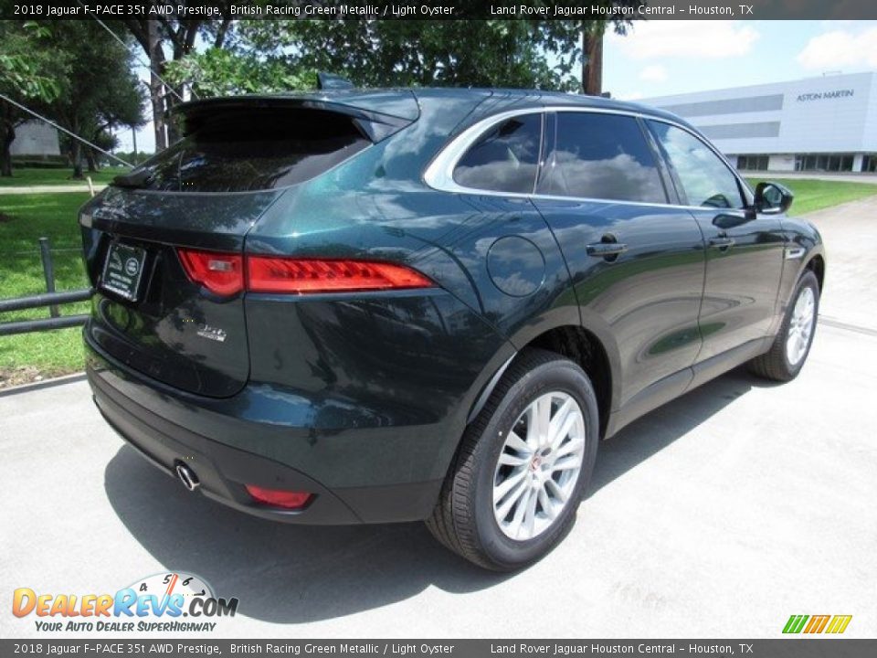 2018 Jaguar F-PACE 35t AWD Prestige British Racing Green Metallic / Light Oyster Photo #7