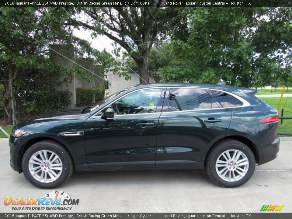 2018 Jaguar F-PACE 35t AWD Prestige British Racing Green Metallic / Light Oyster Photo #11