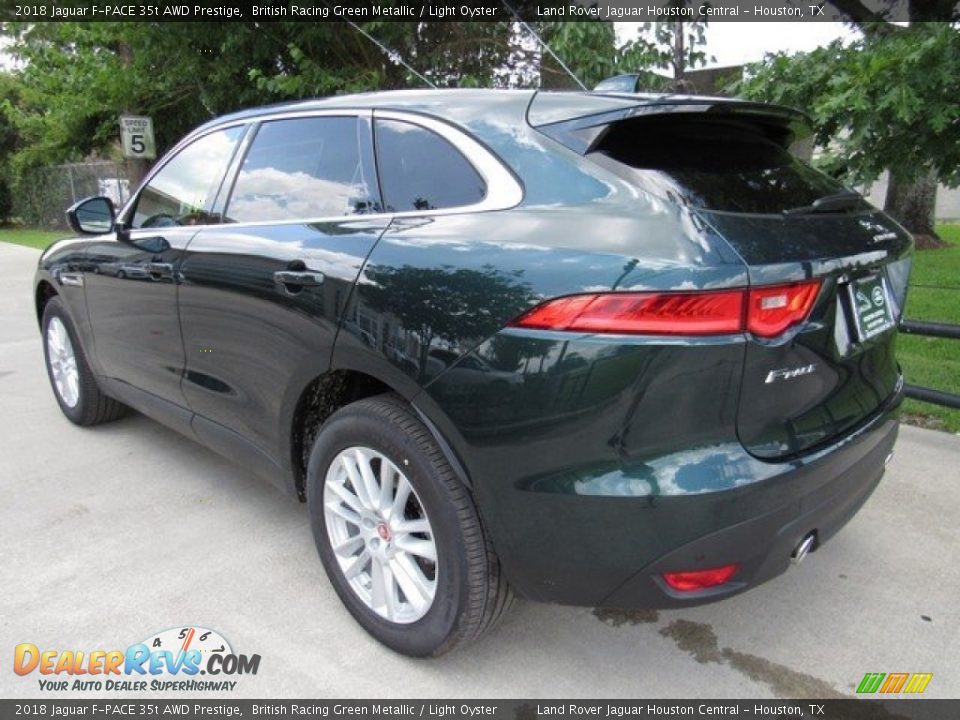 2018 Jaguar F-PACE 35t AWD Prestige British Racing Green Metallic / Light Oyster Photo #12