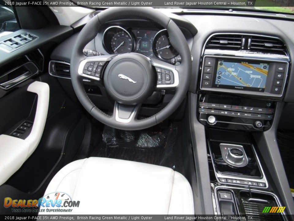 2018 Jaguar F-PACE 35t AWD Prestige British Racing Green Metallic / Light Oyster Photo #13