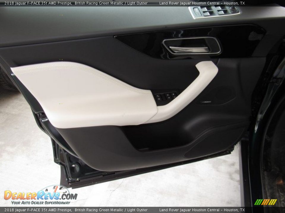 2018 Jaguar F-PACE 35t AWD Prestige British Racing Green Metallic / Light Oyster Photo #18