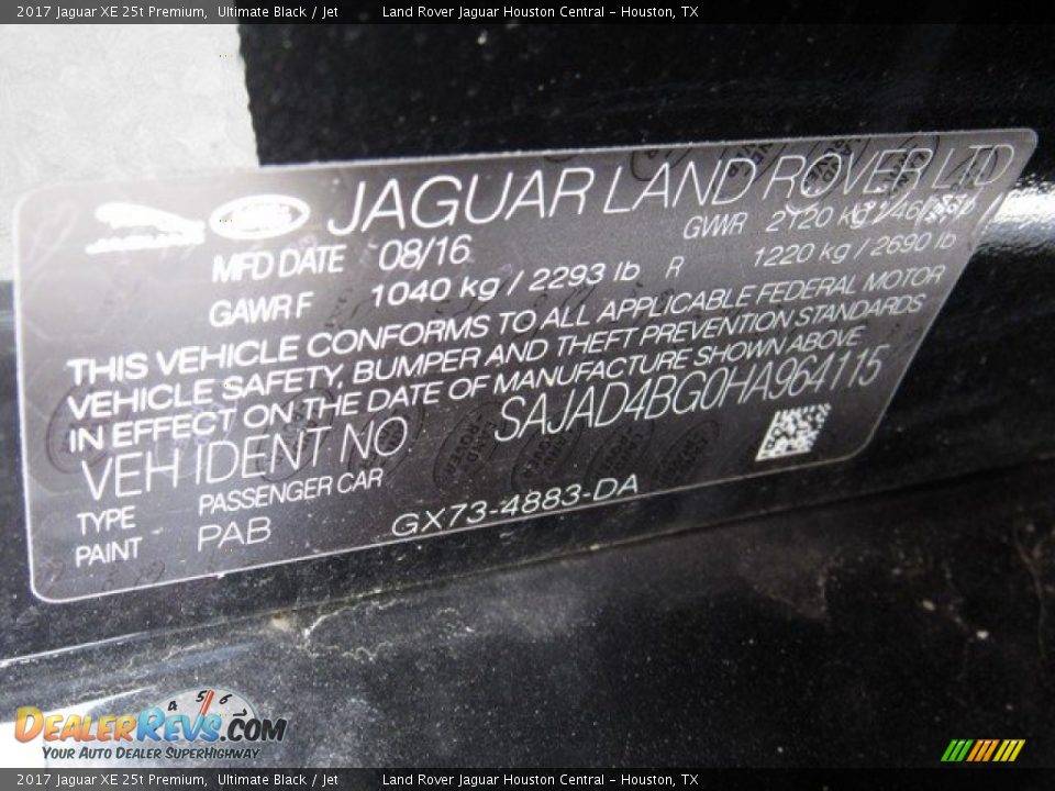 2017 Jaguar XE 25t Premium Ultimate Black / Jet Photo #21
