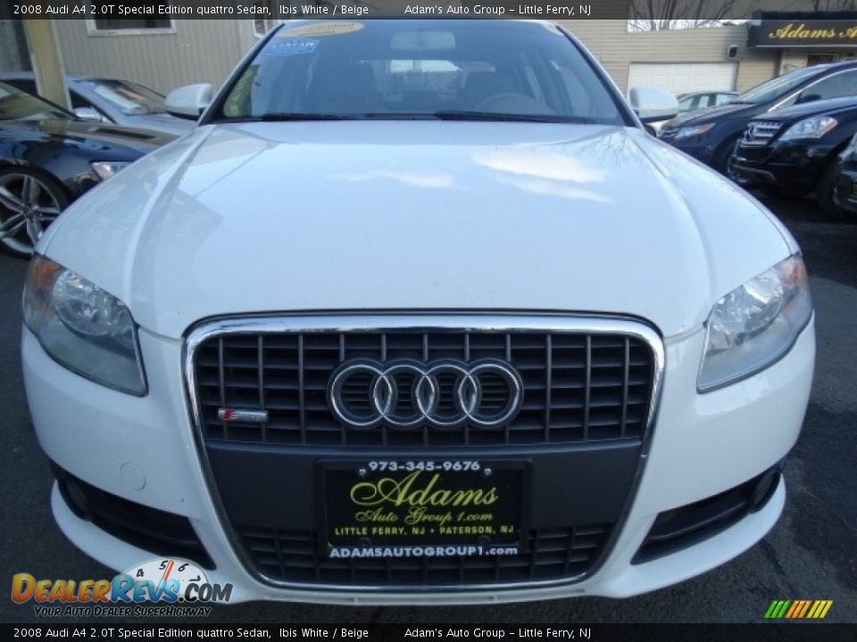 2008 Audi A4 2.0T Special Edition quattro Sedan Ibis White / Beige Photo #2