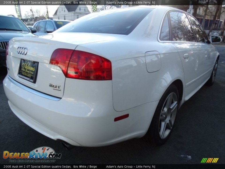 2008 Audi A4 2.0T Special Edition quattro Sedan Ibis White / Beige Photo #7