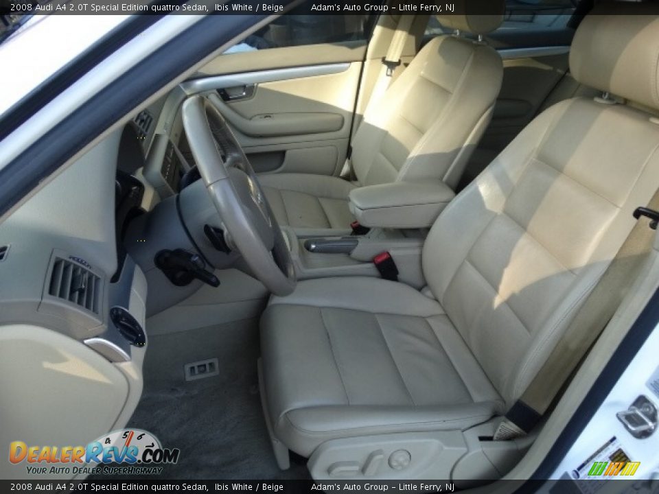 2008 Audi A4 2.0T Special Edition quattro Sedan Ibis White / Beige Photo #9