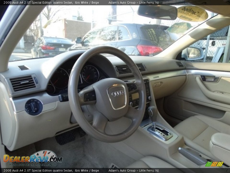 2008 Audi A4 2.0T Special Edition quattro Sedan Ibis White / Beige Photo #11