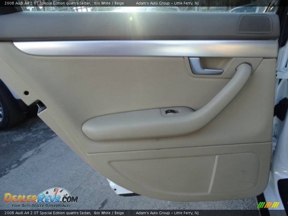 2008 Audi A4 2.0T Special Edition quattro Sedan Ibis White / Beige Photo #12