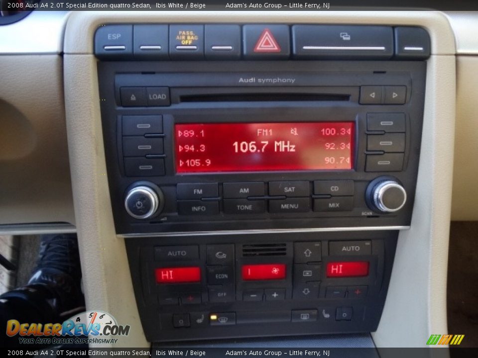 2008 Audi A4 2.0T Special Edition quattro Sedan Ibis White / Beige Photo #23