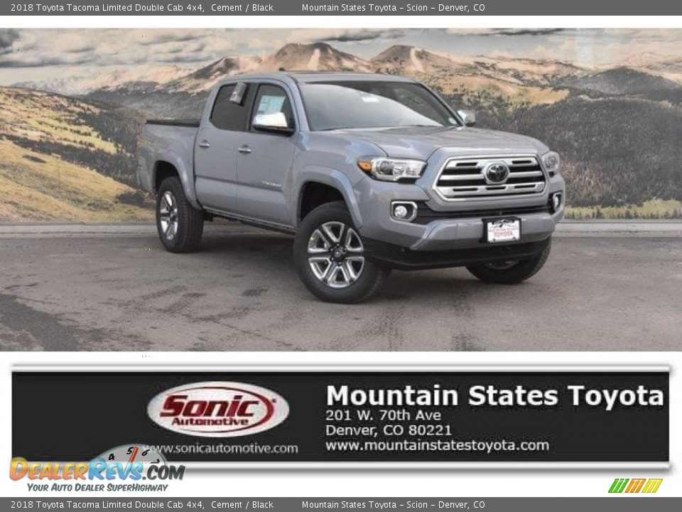 2018 Toyota Tacoma Limited Double Cab 4x4 Cement / Black Photo #1