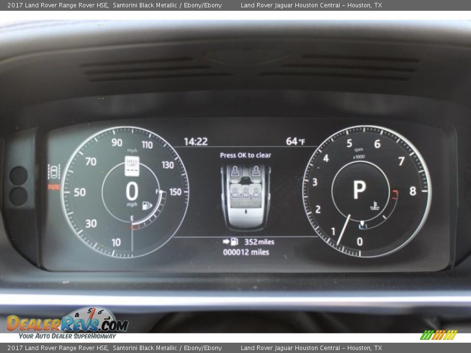 2017 Land Rover Range Rover HSE Santorini Black Metallic / Ebony/Ebony Photo #29