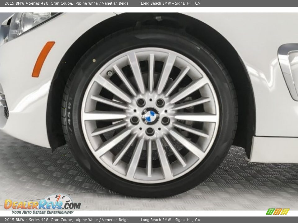 2015 BMW 4 Series 428i Gran Coupe Alpine White / Venetian Beige Photo #7