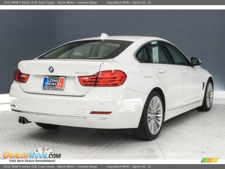 2015 BMW 4 Series 428i Gran Coupe Alpine White / Venetian Beige Photo #14