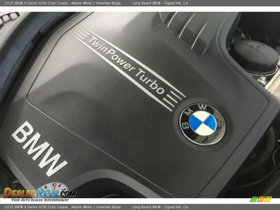 2015 BMW 4 Series 428i Gran Coupe Alpine White / Venetian Beige Photo #27