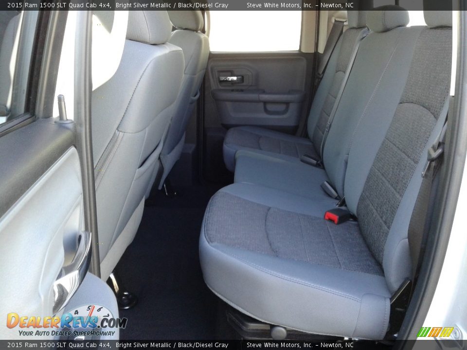 2015 Ram 1500 SLT Quad Cab 4x4 Bright Silver Metallic / Black/Diesel Gray Photo #11