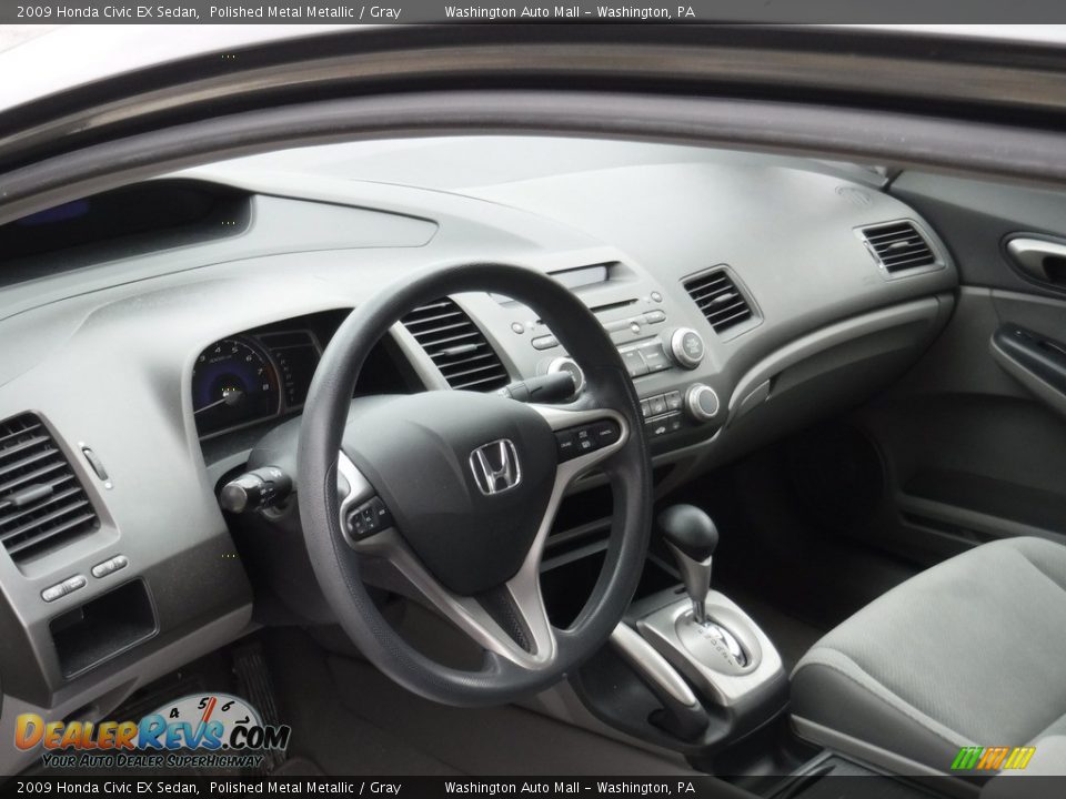 2009 Honda Civic EX Sedan Polished Metal Metallic / Gray Photo #13