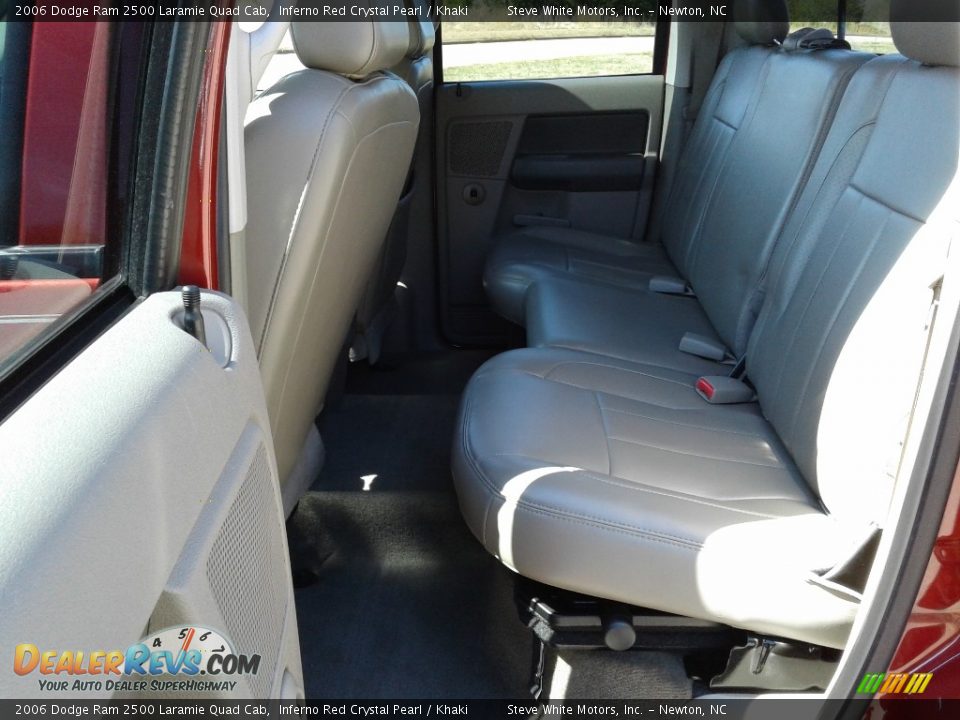 2006 Dodge Ram 2500 Laramie Quad Cab Inferno Red Crystal Pearl / Khaki Photo #11