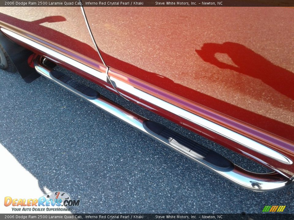 2006 Dodge Ram 2500 Laramie Quad Cab Inferno Red Crystal Pearl / Khaki Photo #31